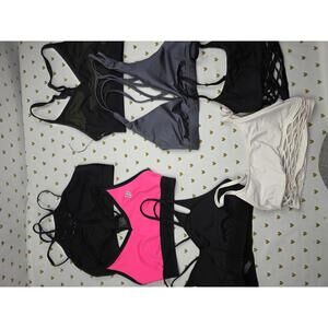Victorias Secret Pink Lot of  7 SMALL SPORTS BRAS  Bralettes Bra Tops Tanks